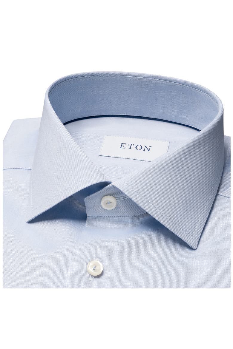 Slim Fit Cotton Twill Dress Shirt, Alternate, color, BLUE