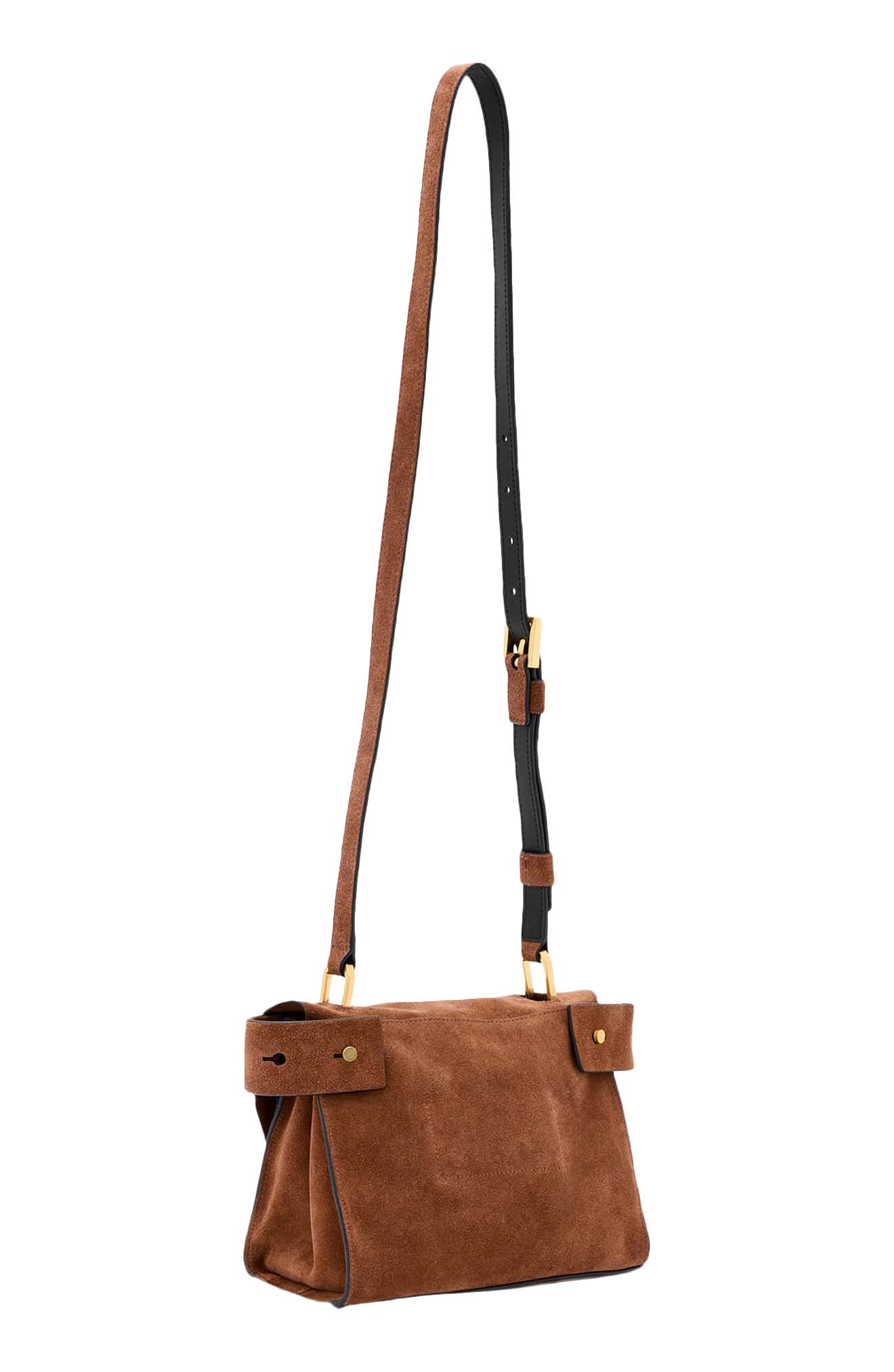 Mini Ursa Suede Crossbody Bag, Alternate, color, COGNAC BROWN
