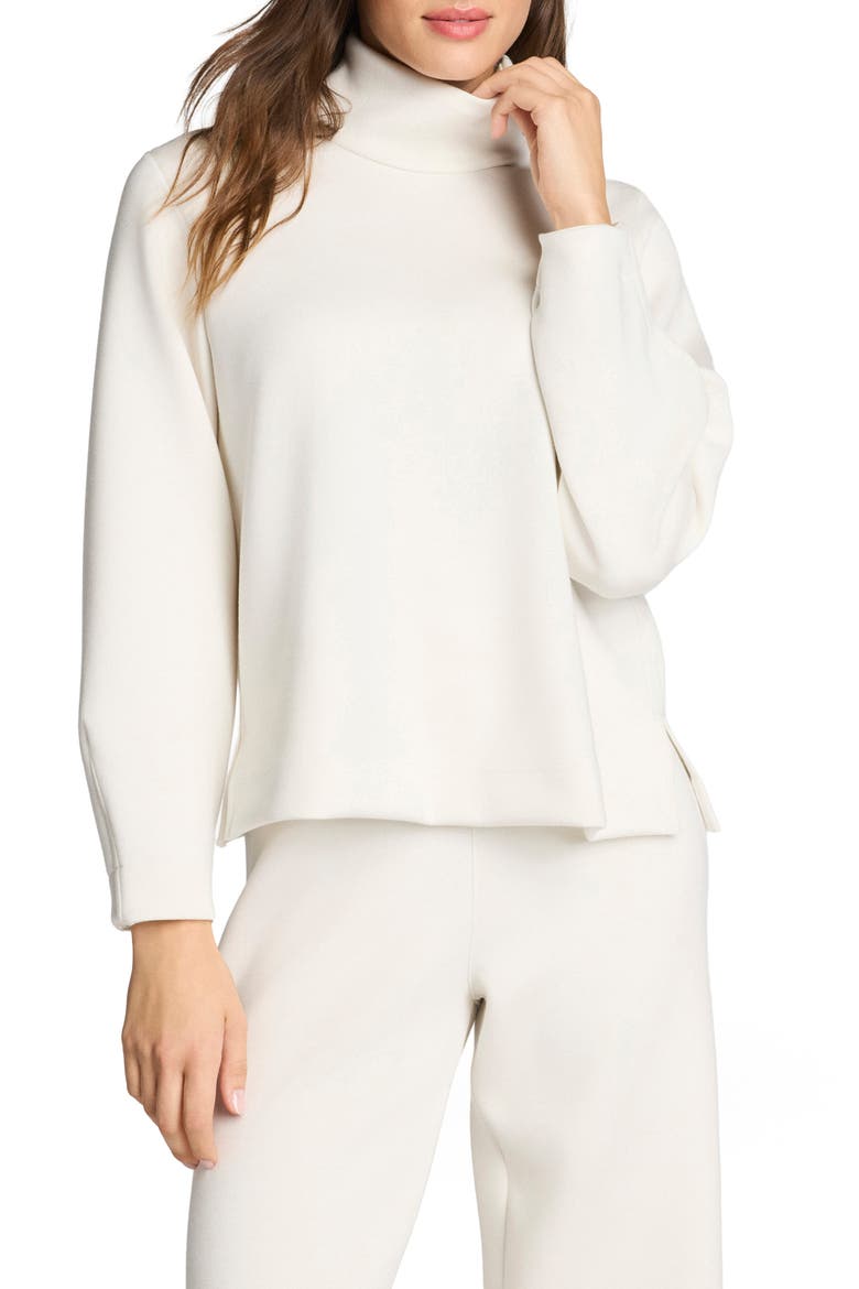 AirEssentials® Luxe Mock Neck Sweatshirt, Main, color, LINEN