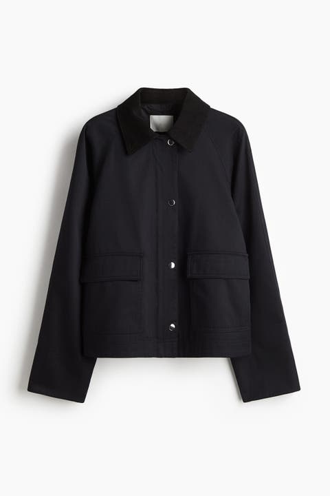 Corduroy-collar Jacket