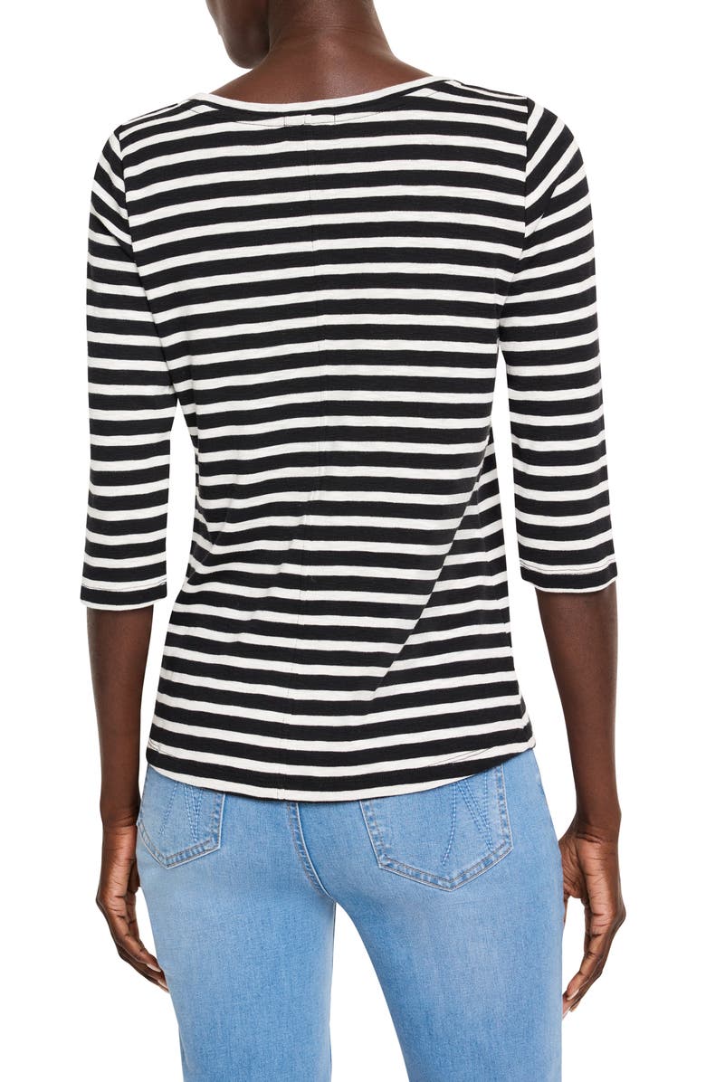 NZT by NIC+ZOE Stripe Boat Neck T-Shirt, Alternate, color,
