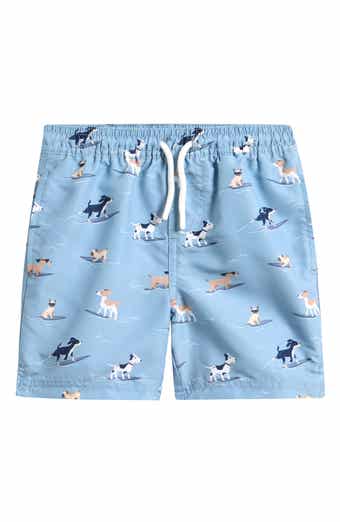 Kids' Surfing Pups Print Swim Trunks