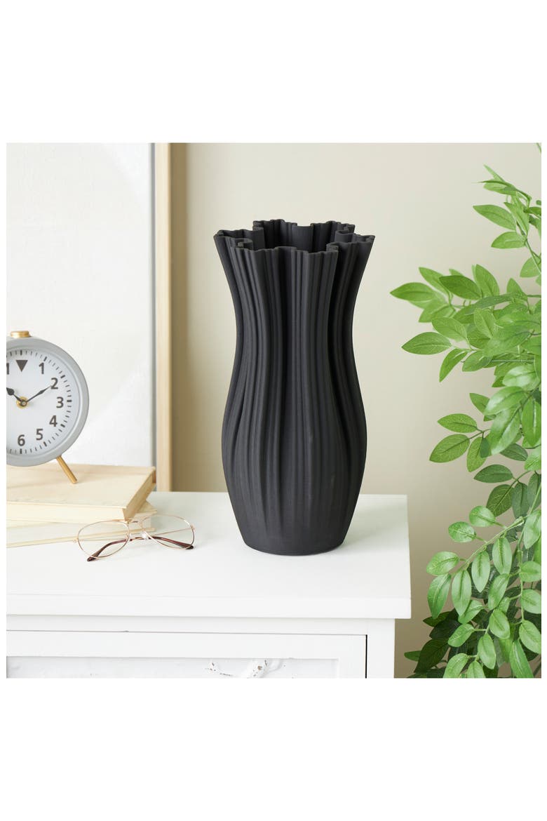 Ceramic Vase, Alternate, color, BLACK