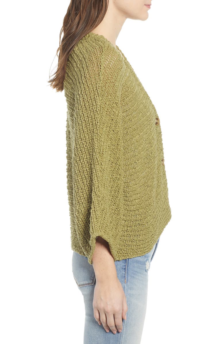 BP. Dolman Sleeve Button Front Cardigan, Alternate, color, 