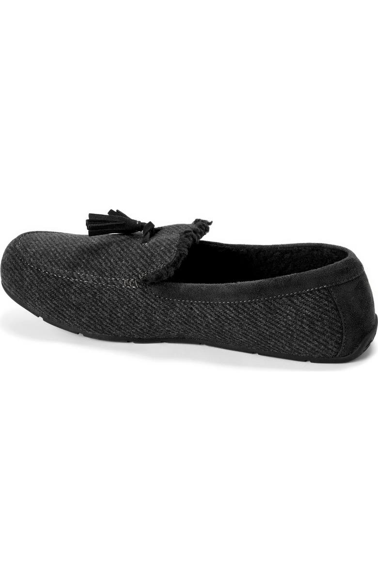Dearfoams Perkins Moccasin Slippers, Alternate, color, Black