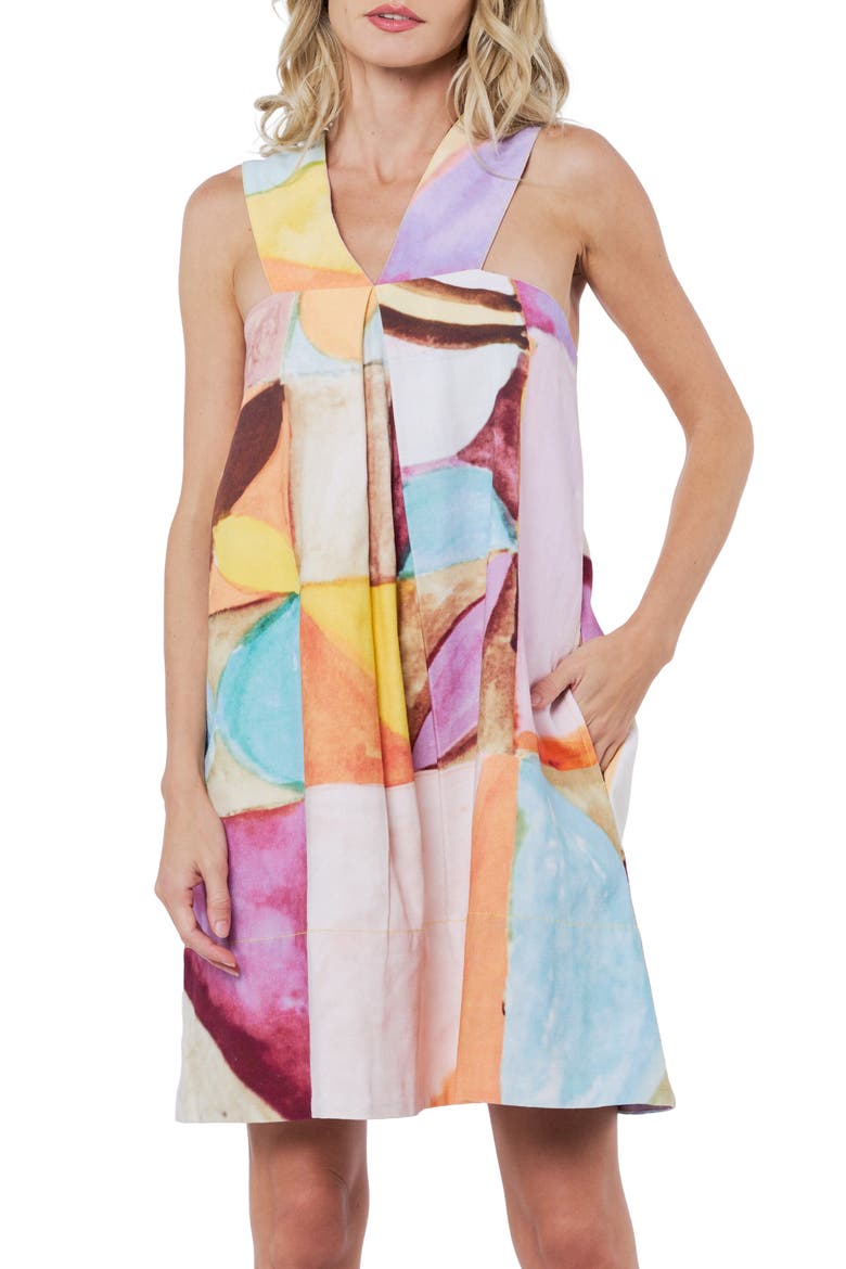 Arya Sleeveless Minidress, Alternate, color, YELLOW MULTI