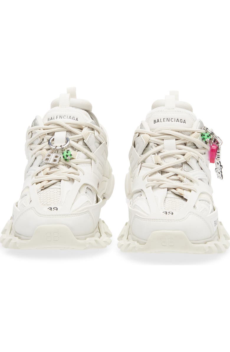 Balenciaga Track Charms Sneaker, Alternate, color, White
