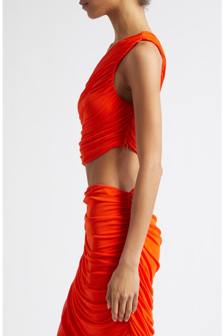 Cleo Asymmetric Crop Top, Alternate, color, ORANGE CRUSH