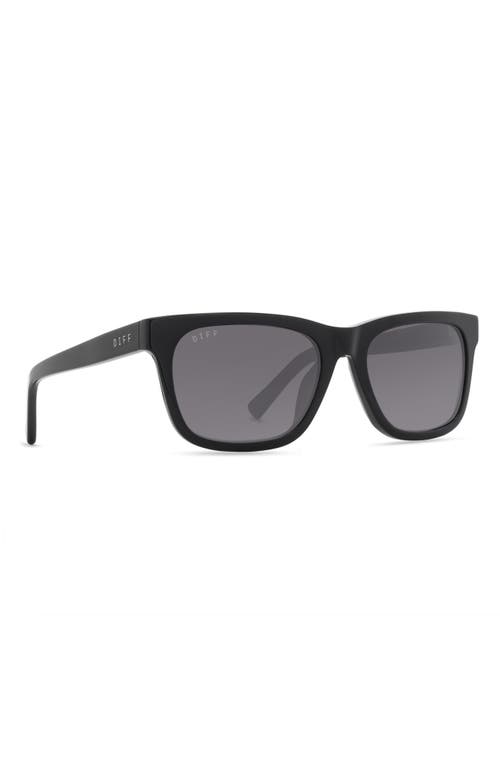 Diff Jake Polarized Rectangular Sunglasses In Black