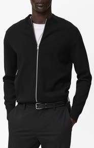 MANGO Crewneck Zip Cardigan