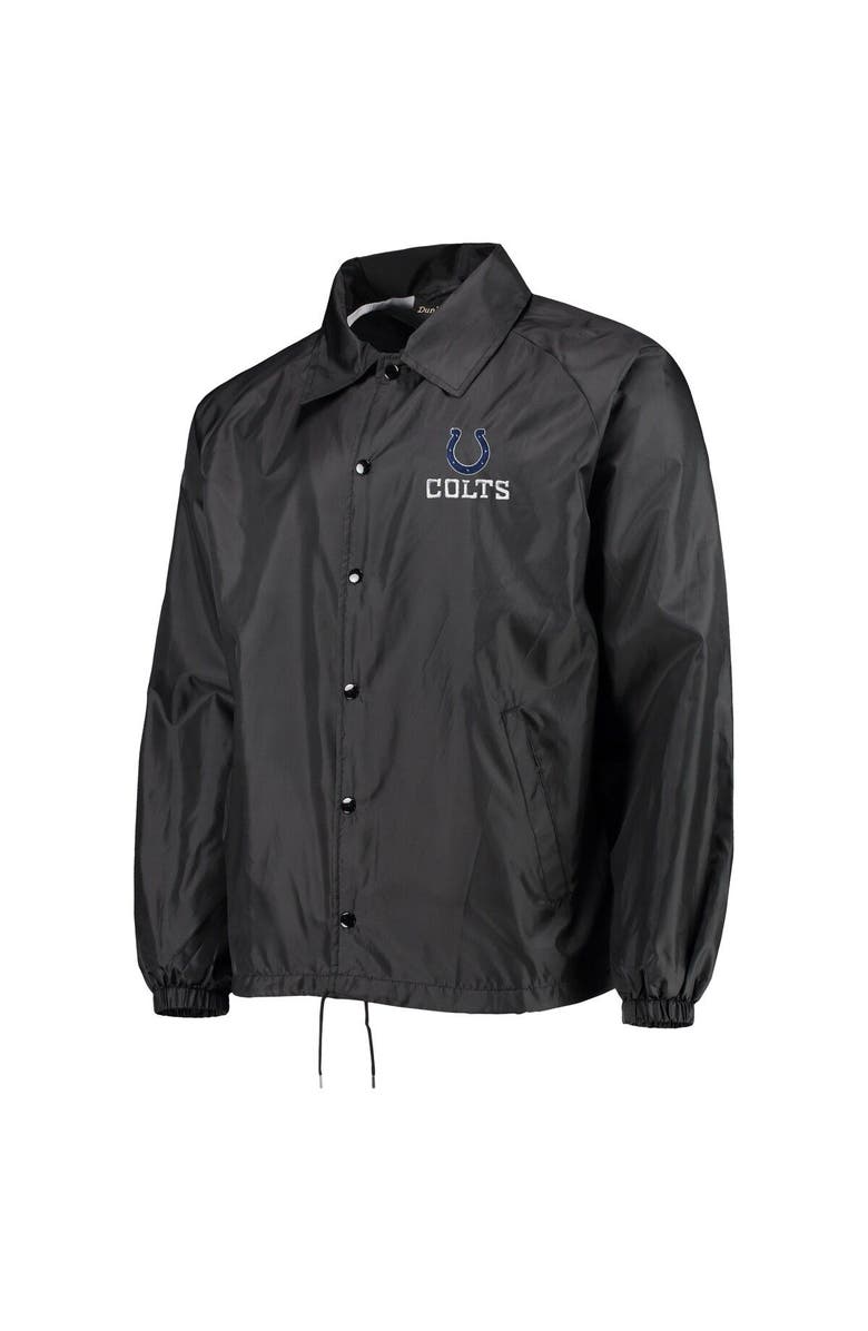 DUNBROOKE Men's Dunbrooke Black Indianapolis Colts Coaches Classic Raglan Full-Snap Windbreaker Jacket, Alternate, color, 