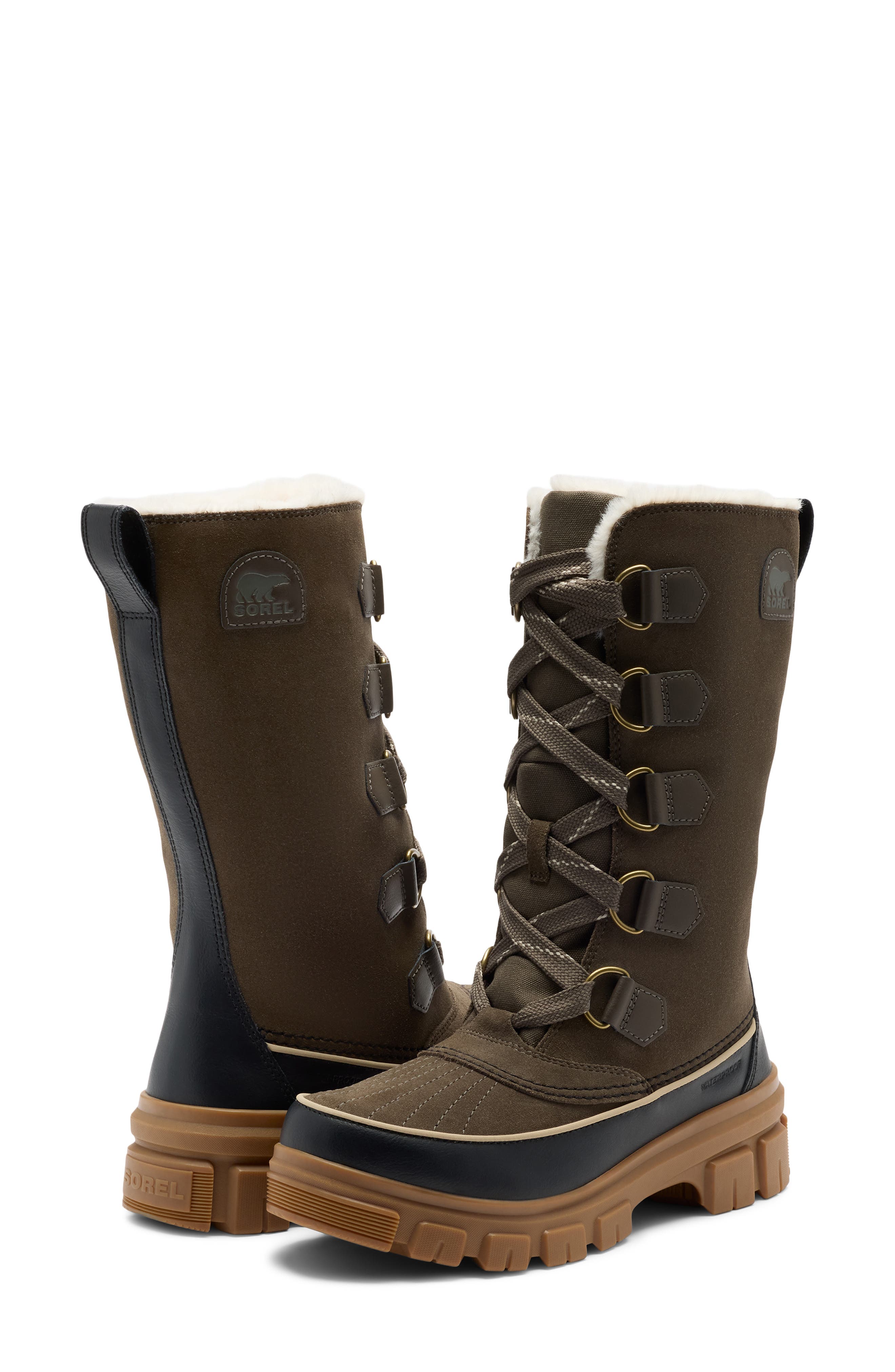 Tivoli V Faux Fur Lined Tall Waterproof Boot, Alternate, color, MAJOR/ BLACK