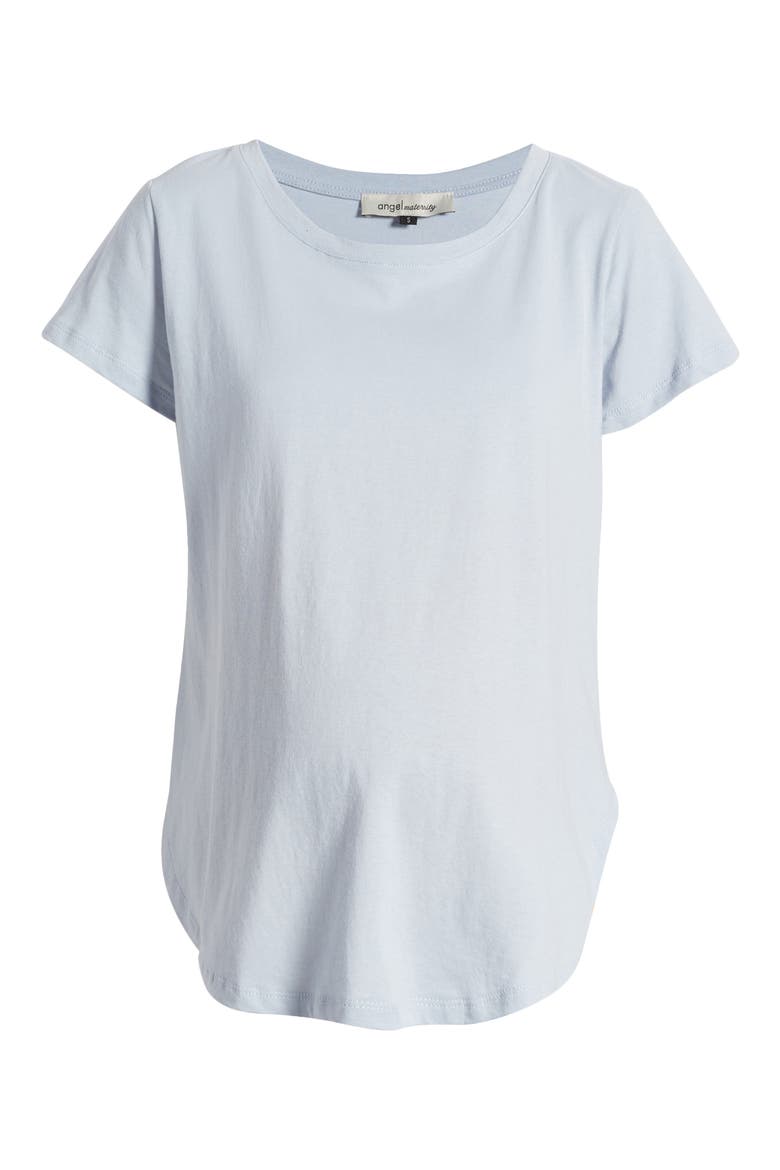Short Sleeve Cotton Maternity T-Shirt, Alternate, color, GREY
