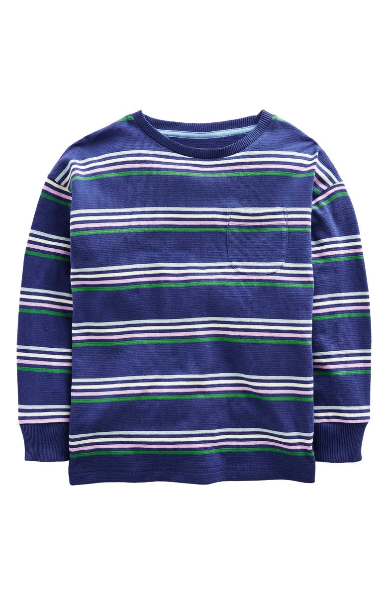 Mini Boden Kids' Stripe Long Sleeve Pocket T-Shirt, Main, color,