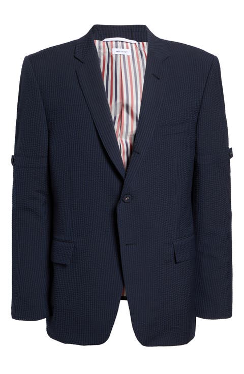 Armband Wool Seersucker Unconstructed Sport Coat