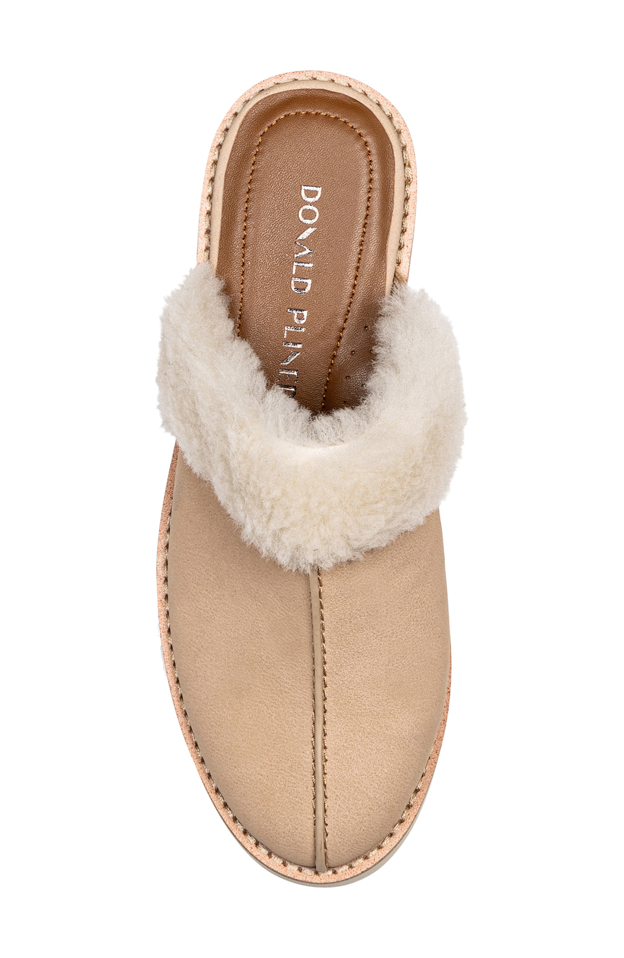 Donald Pliner Genuine Shearling Trim Wedge Mule, Alternate, color, 
