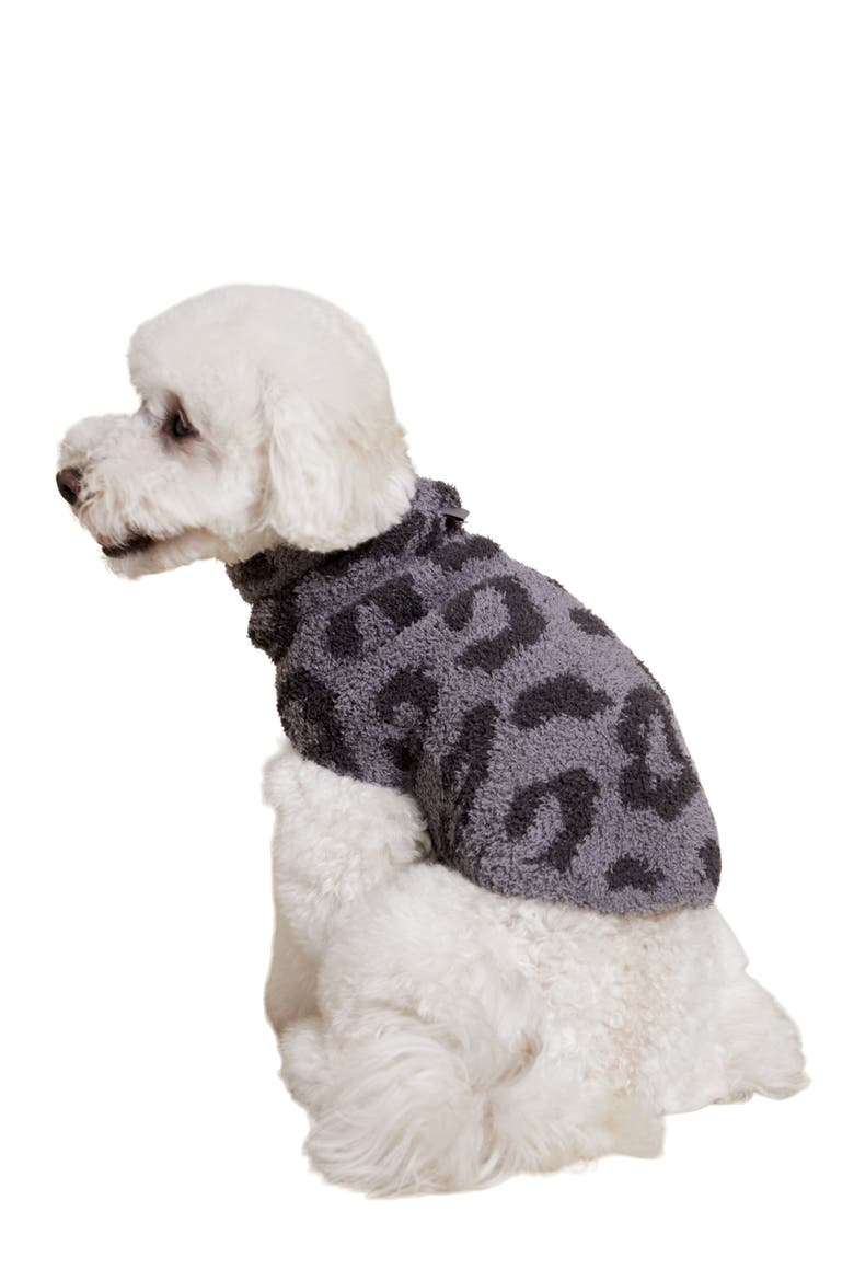 CozyChic™ Leopard Dog Sweater, Alternate, color, GRAPHITE-CARBON