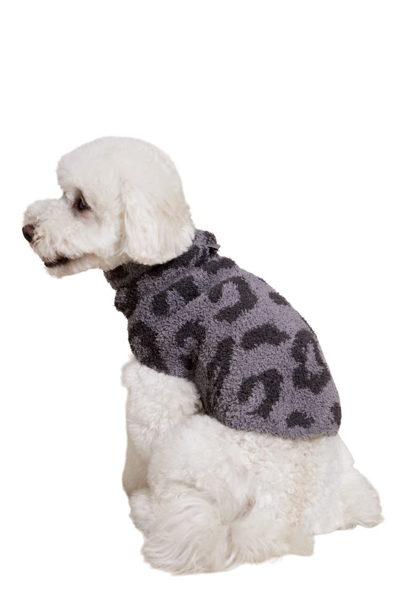 Barefoot Dreams<sup>®</sup> CozyChic<sup>™</sup> Leopard Dog Sweater, Alternate, color, Graphite-Carbon