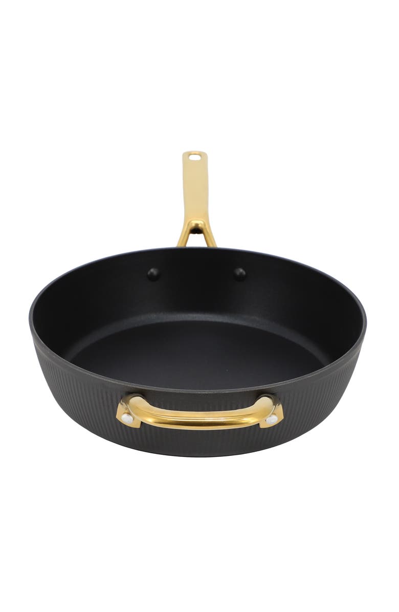 OSTER Abbottsford 4 Quart Nonstick Aluminum Saute Pan with Glass Lid, Alternate, color, Black
