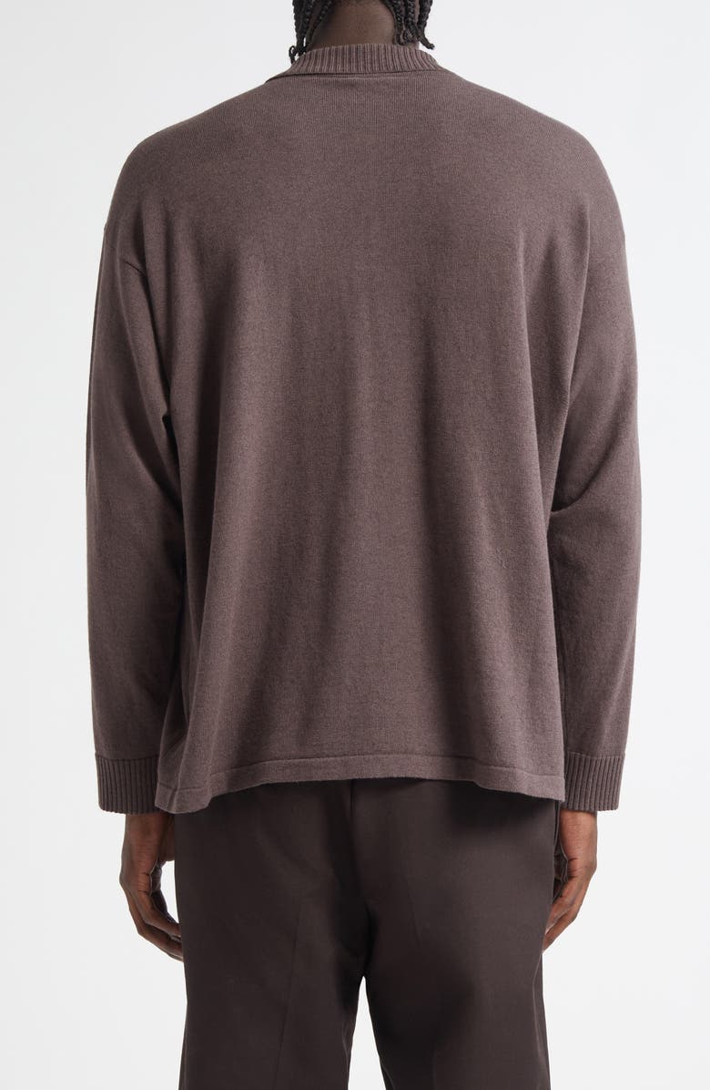 Bode Port Cotton & Merino Wool Polo, Alternate, color, Brown/ Black