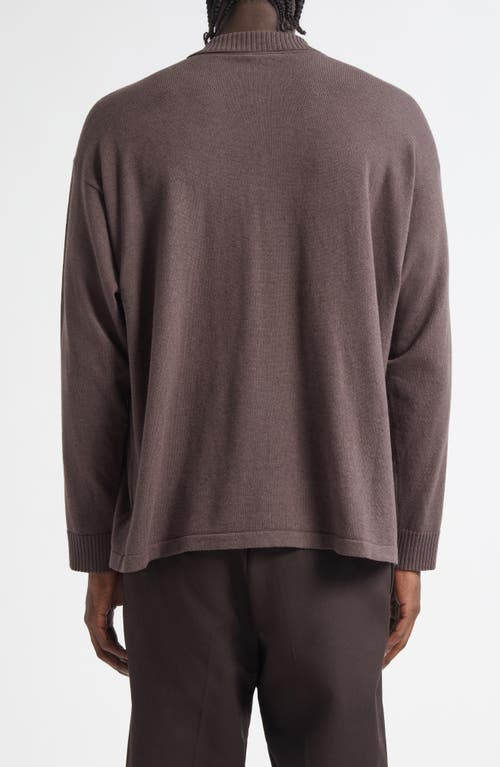 Bode Port Cotton & Merino Wool Polo In Brown