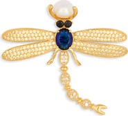 EYE CANDY LOS ANGELES Cassandra Cubic Zirconia Damselfly Brooch