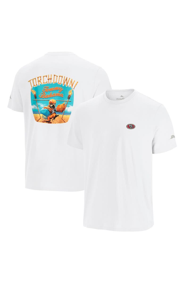 Tommy Bahama Men's Tommy Bahama White San Francisco 49ers Sport Torchdown Graphic T-Shirt, Main, color, White