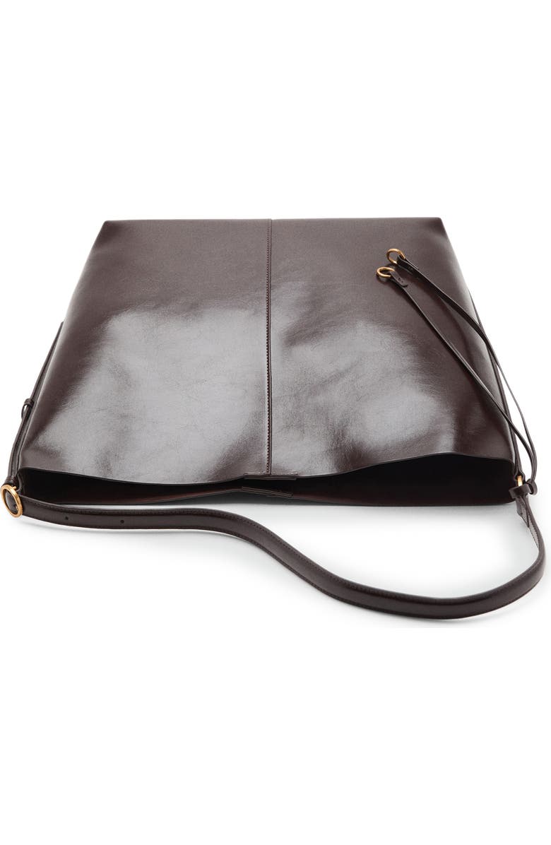 MANGO Faux Leather Shoulder Bag, Alternate, color, Chocolate