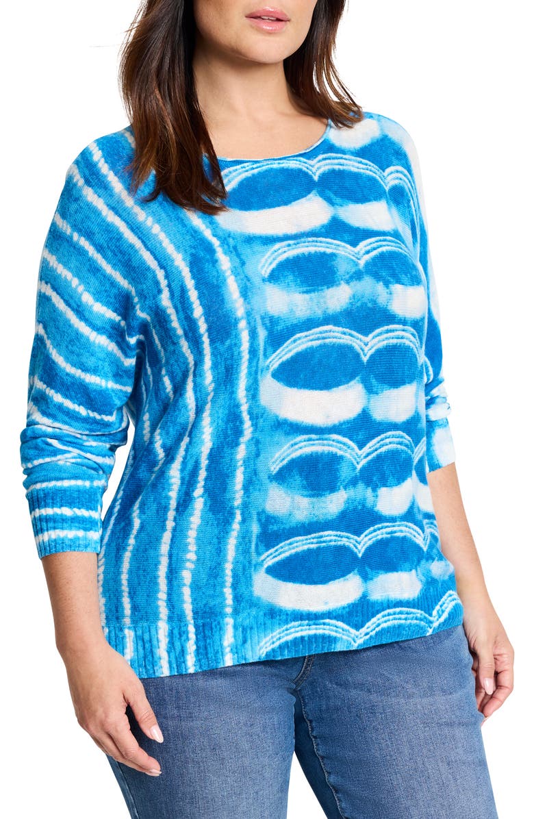 NIC+ZOE Shifting Tide Supersoft Sweater, Main, color, Blue Multi