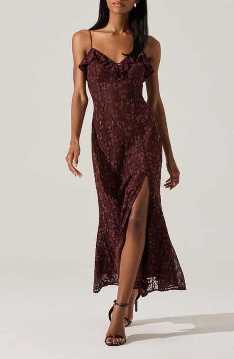ASTR the Label Leonie Lace & Sequin A-Line Dress