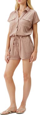Melissa Odabash Cheryl Cotton Blend Terry Cover-Up Romper