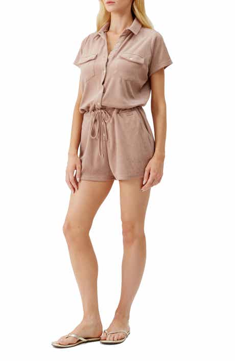 Melissa Odabash Cheryl Cotton Blend Terry Cover-Up Romper