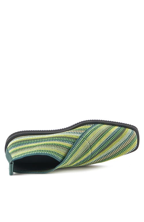 United Nude Fold Square Lo Slip-on In Emerald Mix