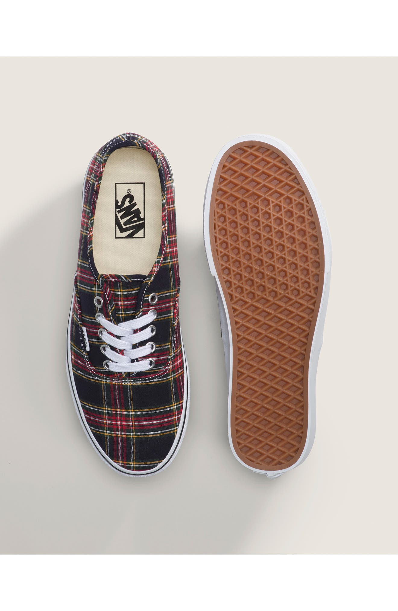 Vans Authentic Sneaker, Alternate, color, Plaid Navy