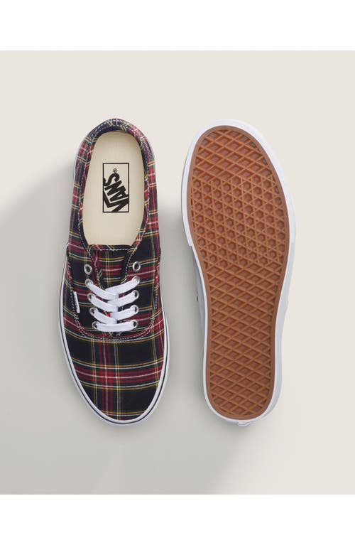 Vans Authentic Sneakers Plaid Navy In Black