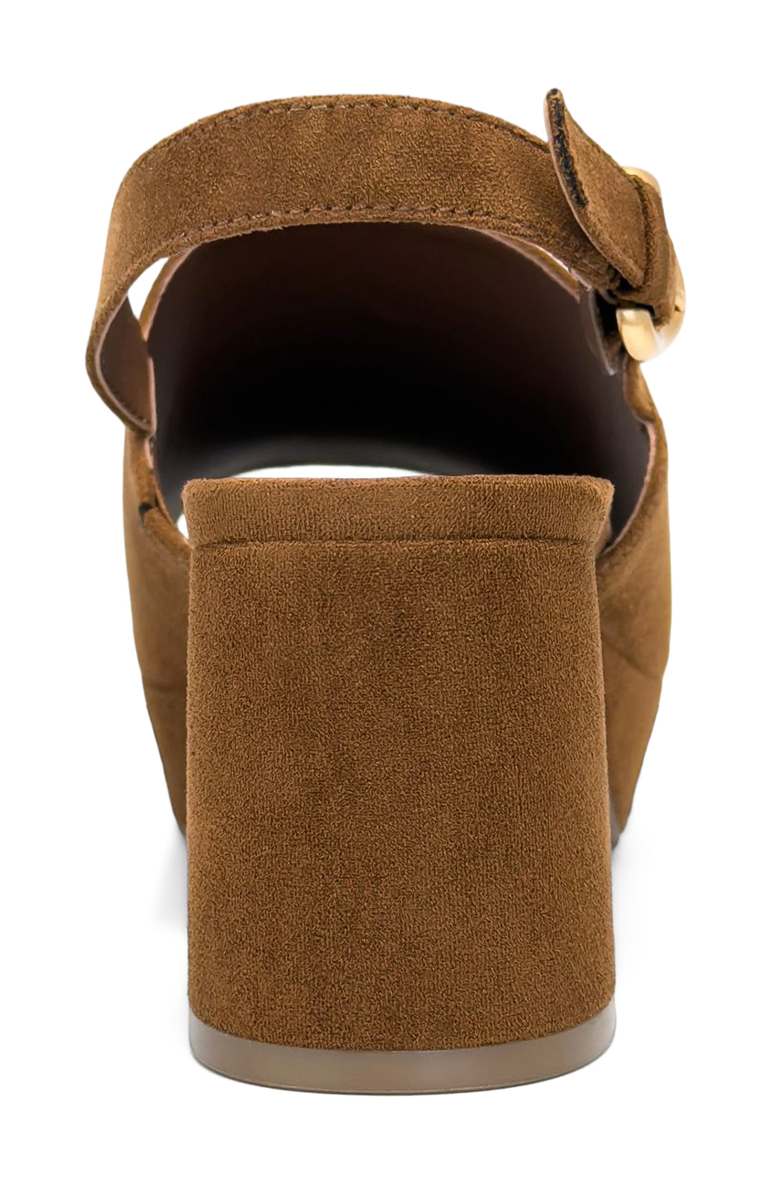 Pearl Faux Suede Sandal, Alternate, color, TOBACCO