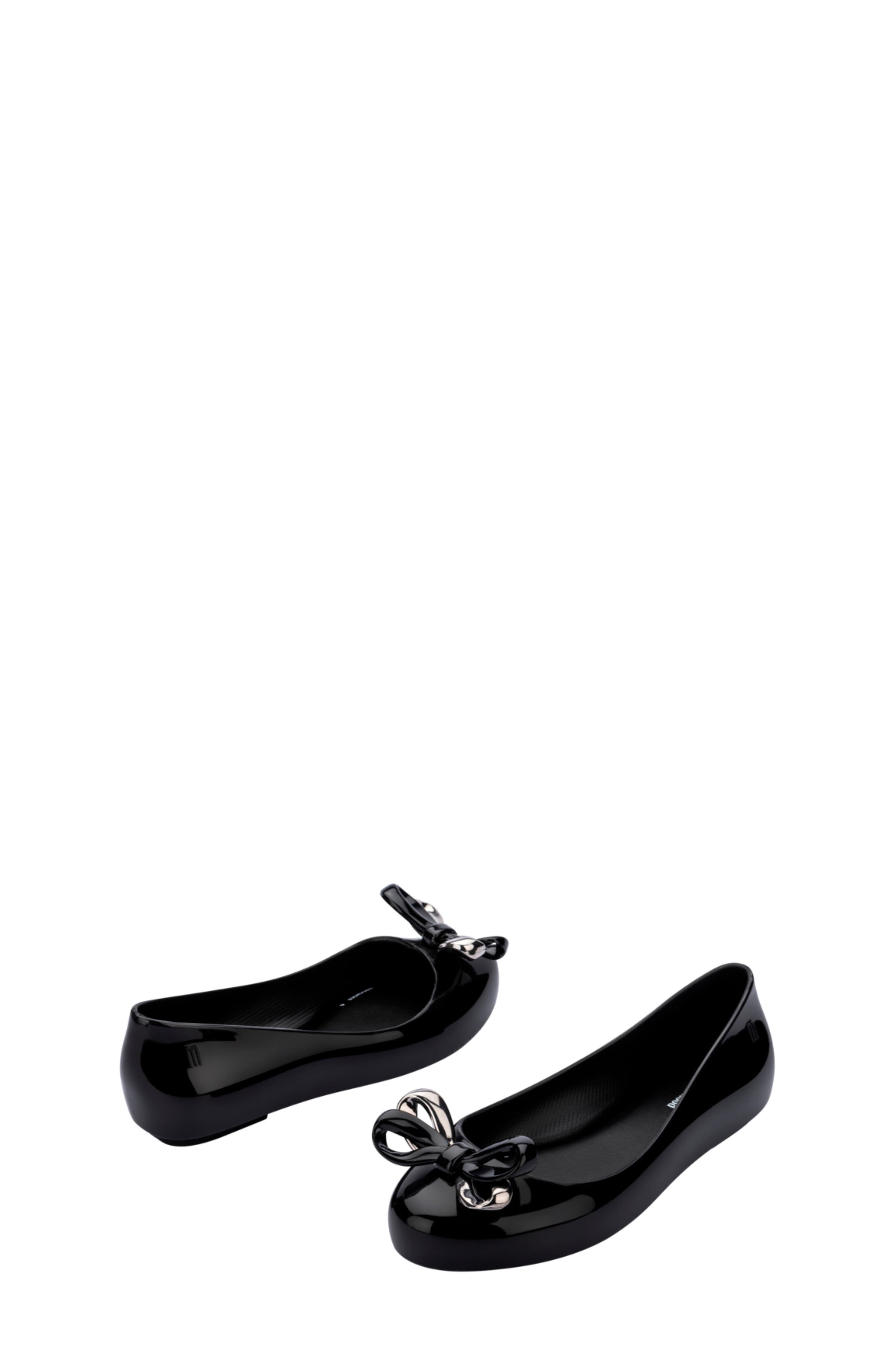 Mini Melissa Kids' Sweet Love Glam Flat, Alternate, color, Black