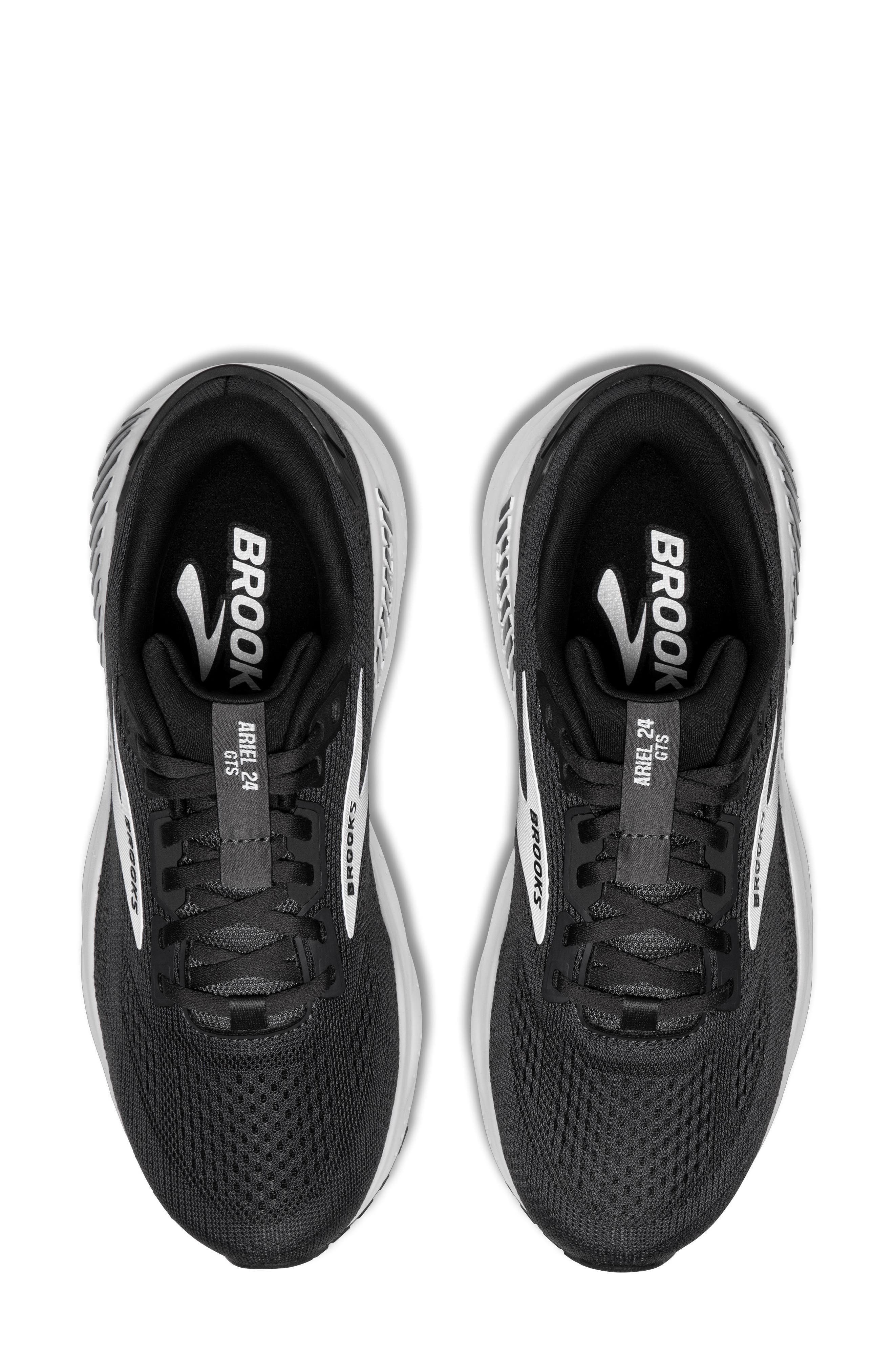 Brooks Ariel GTS 24 Running Shoe, Alternate, color, Ebony/Black/White