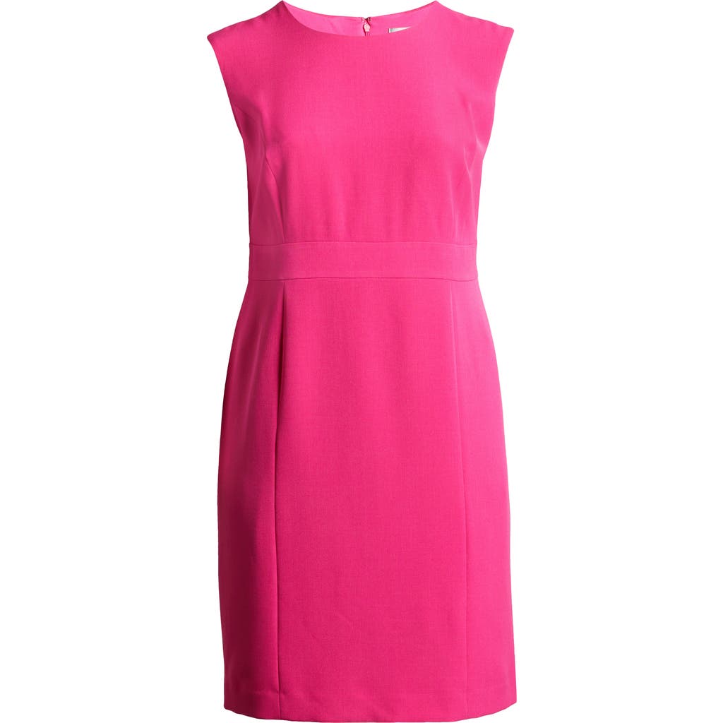 Kasper Sleeveless Princess Seam Sheath Dress In Pink Perfection