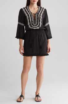 BOHO ME Embroidered Cover-Up Dress