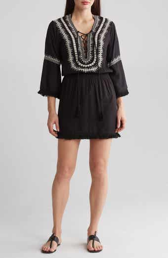 BOHO ME Embroidered Cover-Up Dress