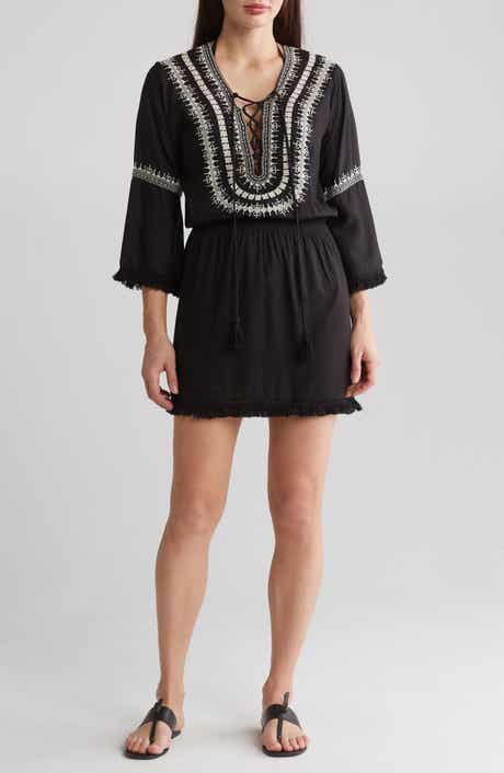 BOHO ME Embroidered Cover-Up Dress
