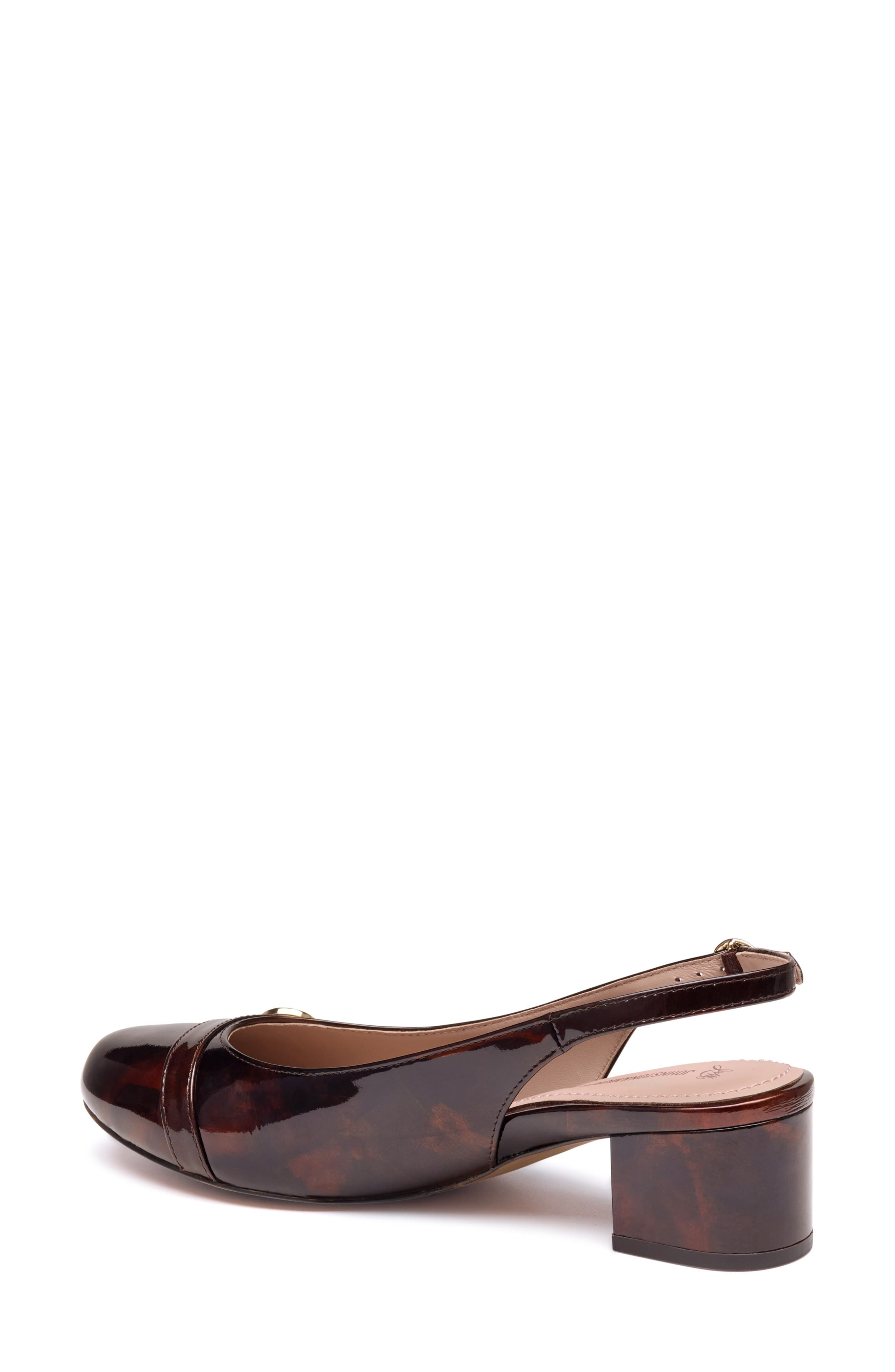 Sienna Slingback Pump, Alternate, color, DARK BROWN LEATHER