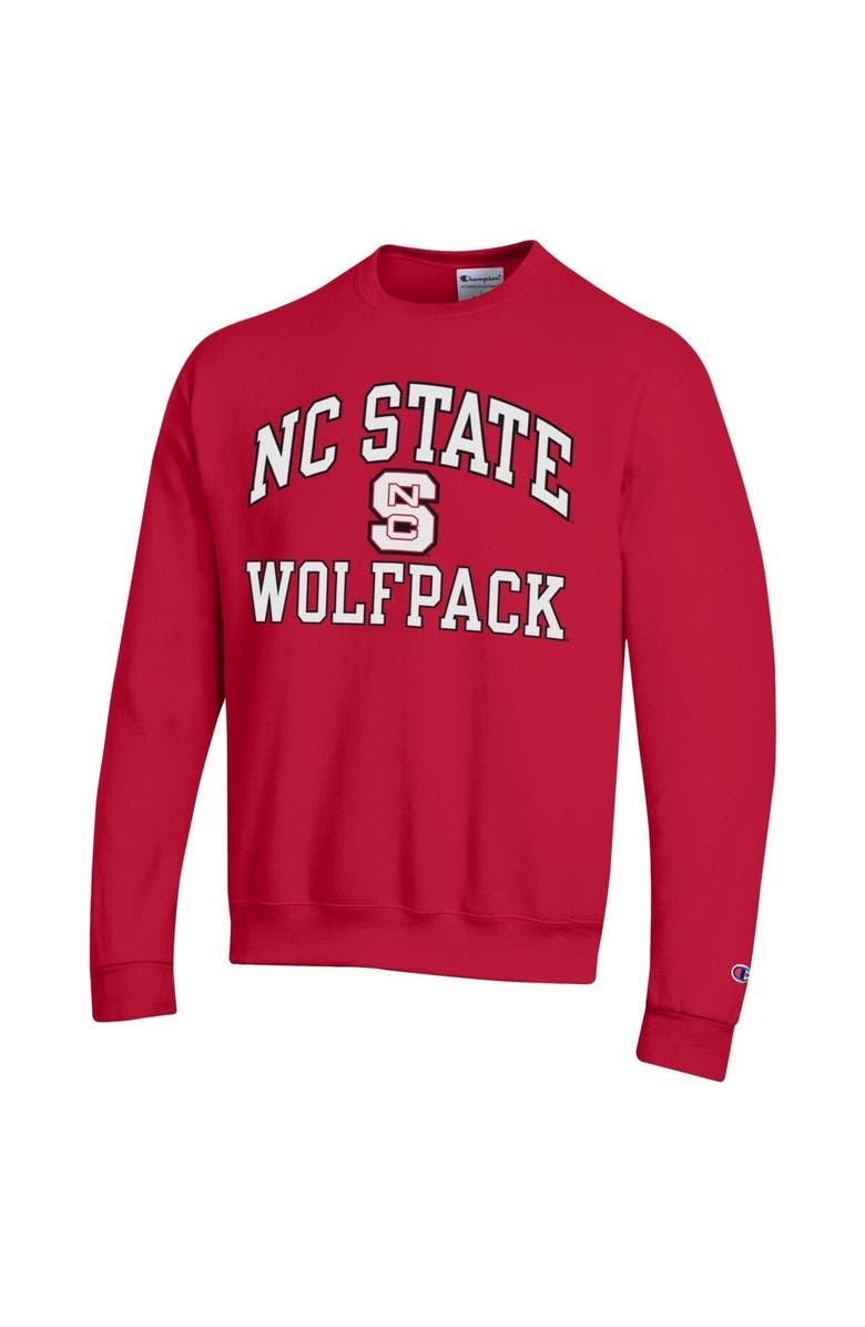 Champion Men's Champion Red NC State Wolfpack High Motor Pullover Sweatshirt, Alternate, color, Red