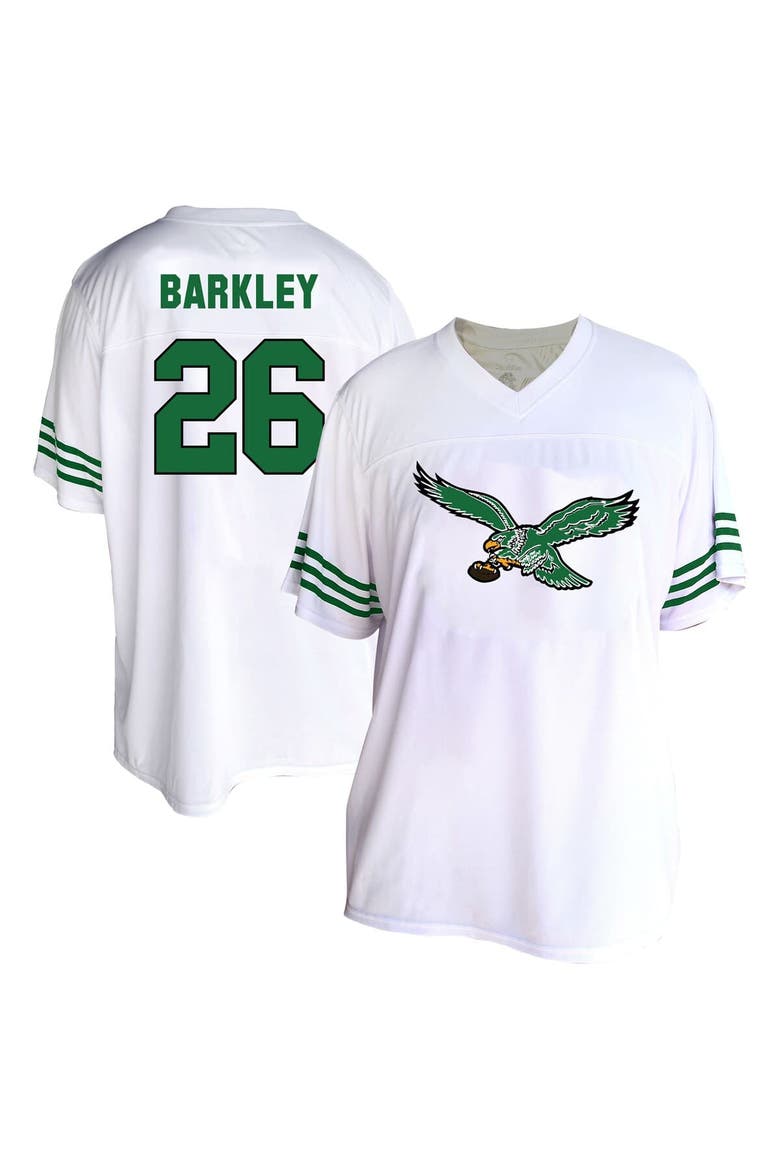 Women's Fanatics Saquon Barkley White Philadelphia Eagles Plus Size Fashion Jersey, Main, color, White