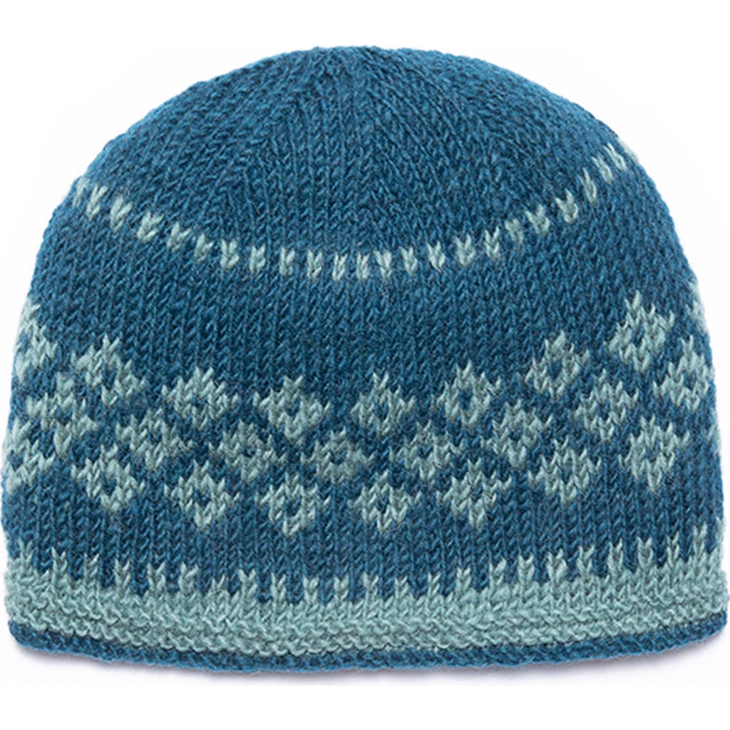 Feelgoodz Artisan Hand-knit Vail Winter Wool Beanie Hat In Blue