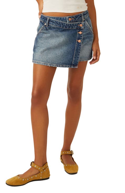 Women s Free People Jean Denim Skirts Nordstrom