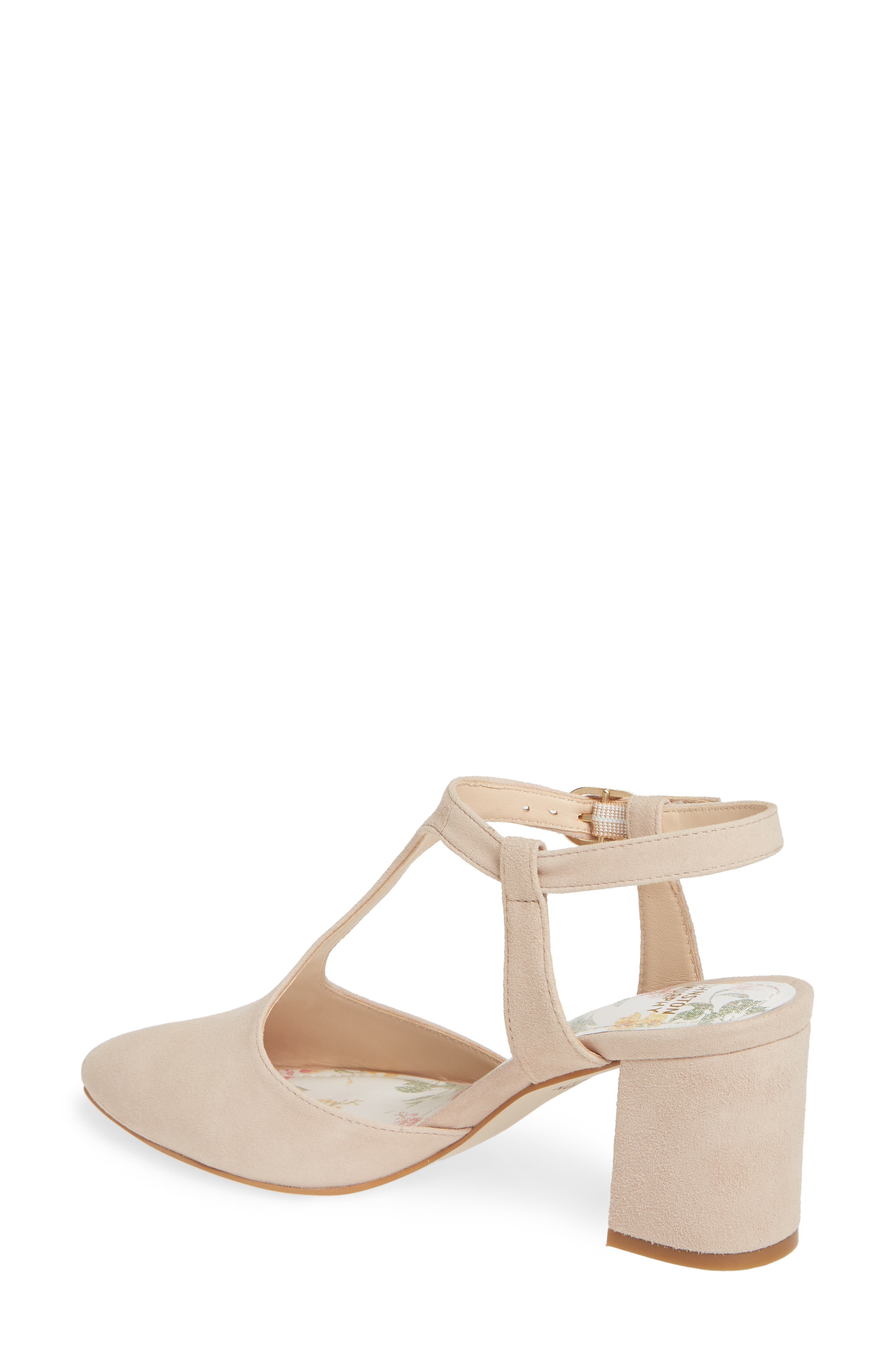 Laina T-Strap Pump, Alternate, color, SAND SUEDE SUEDE