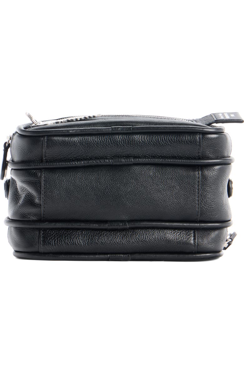 Acne Studios Small Camero Leather Shoulder Bag, Alternate, color, Black