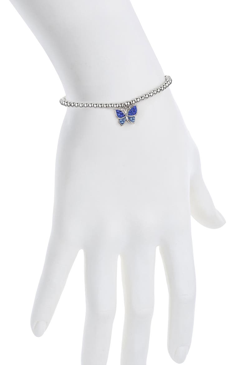 Kids' Crystal Butterfly Bracelet, Alternate, color, BLUE
